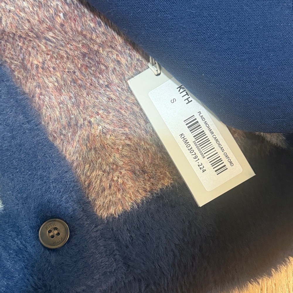 Kith Oxford Mohair Plaid Cardigan Sweater - Picture 3 of 4